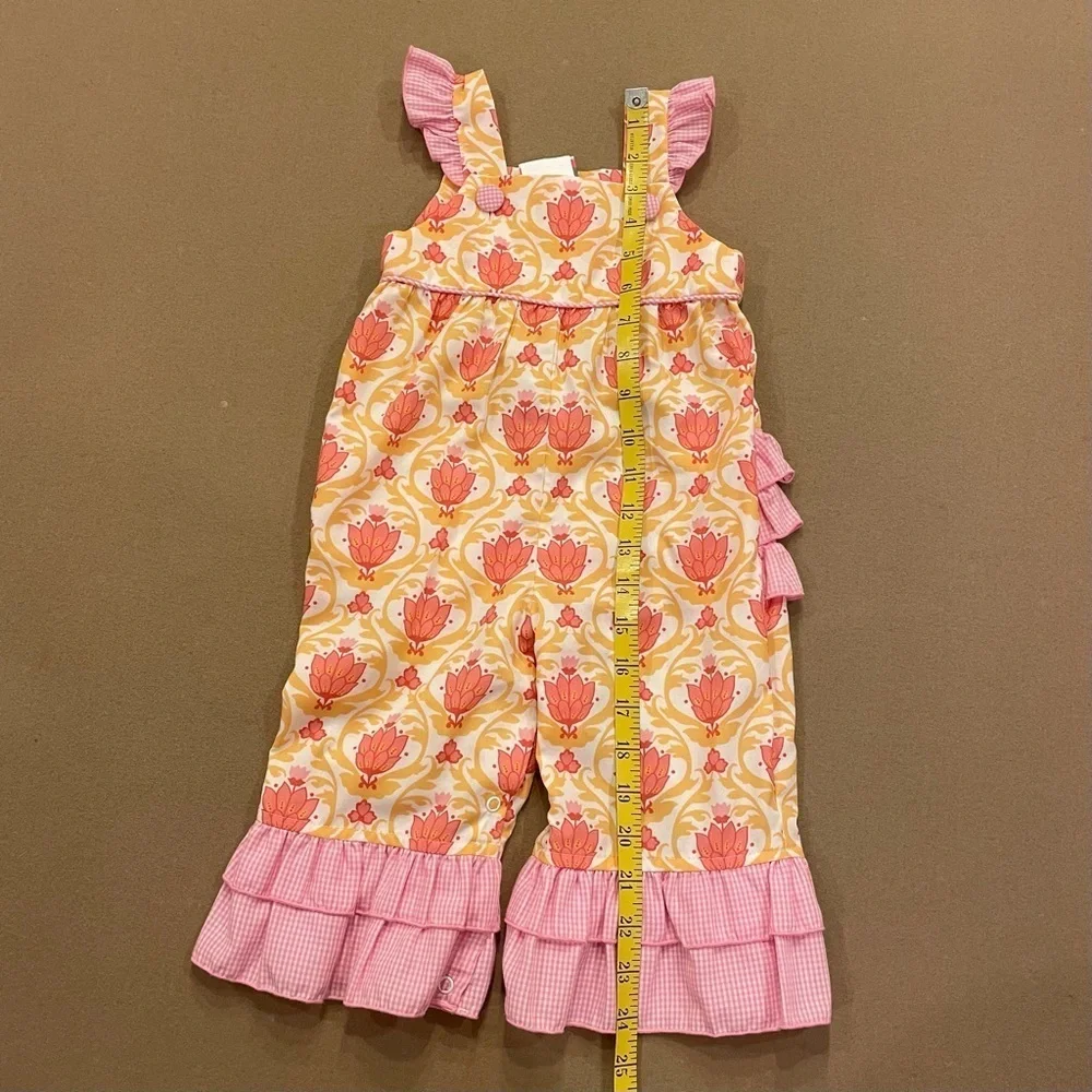 Shrimp & Grits Kids Baby Girls Ruffle Jumper Size 6M